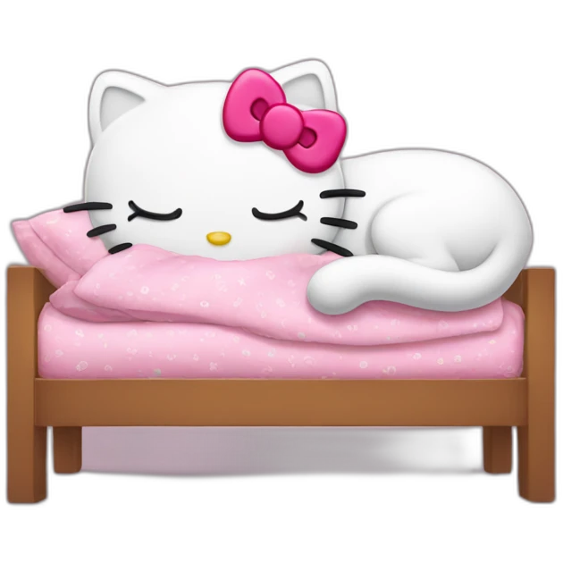 Hello kitty sleeps emoji