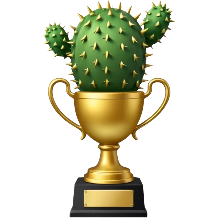 golf trophy cactus emoji