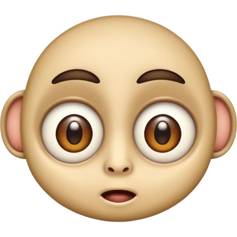 a crabadabadooda face, big eyes, small mouth loobadooba, consquinto  emoji