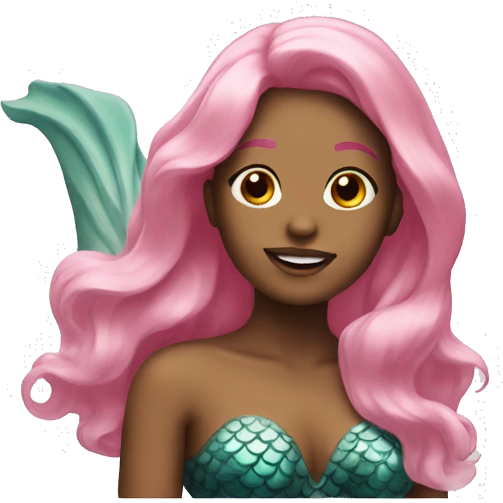Mermaid with pink hair emoji