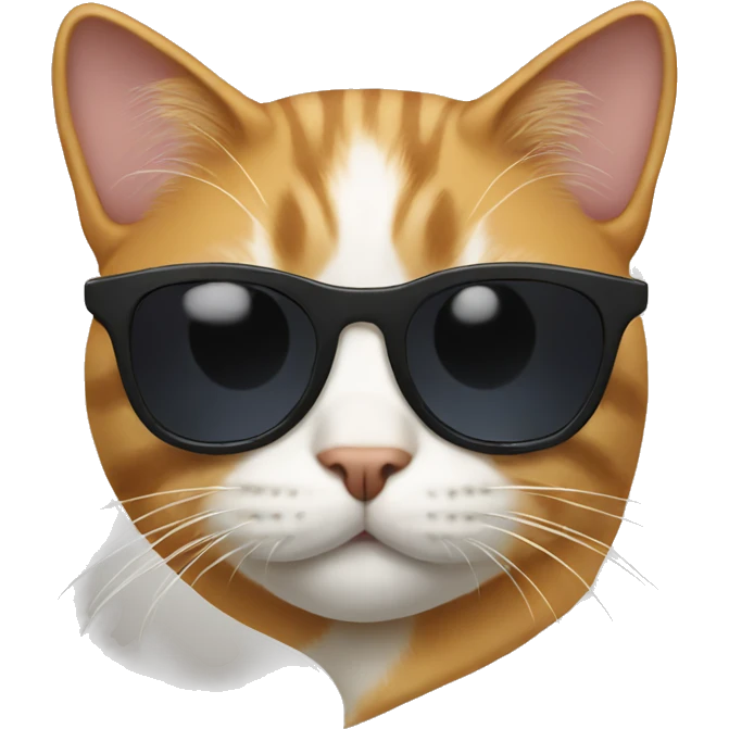 Cat with sunglasses emoji