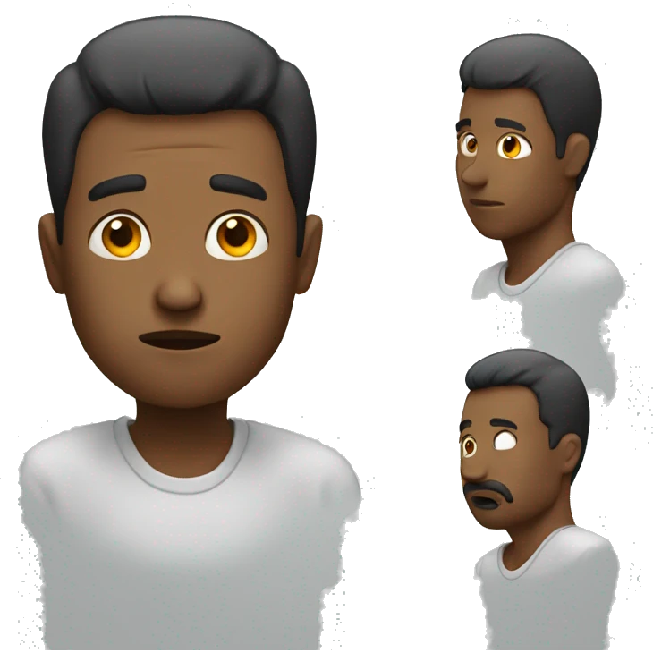 Man thinking emoji
