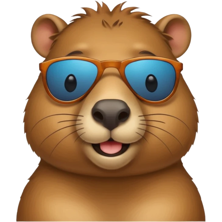 Quiero un capibara sonriendo Cat wearing sunglasses emoji