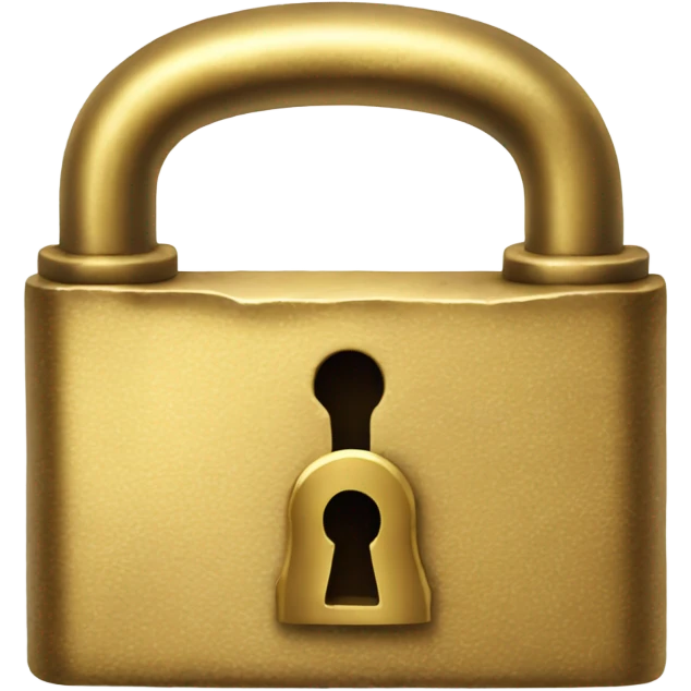 gold antique lock emoji