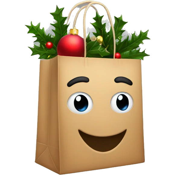 Shopping bag Christmas  emoji