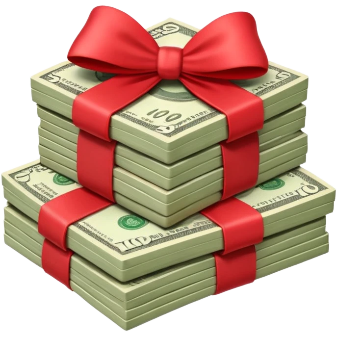 Money with bow emoji