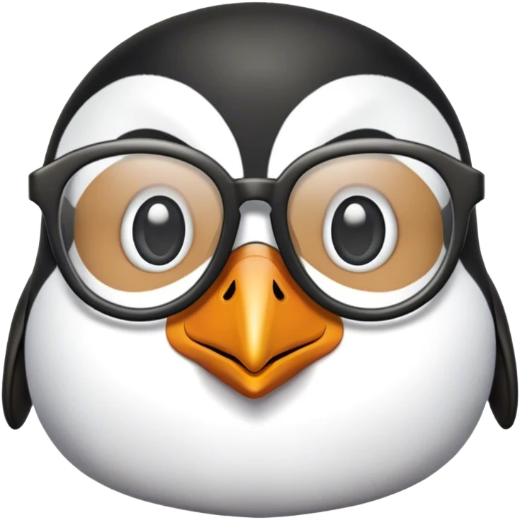 Penguin with glasses emoji