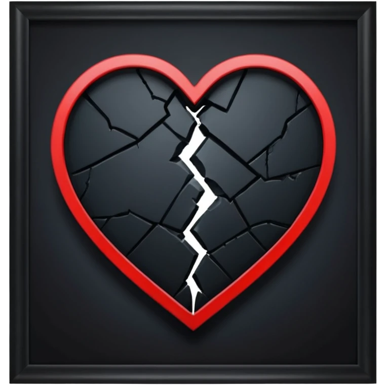 Black heartbreak from the middle emoji