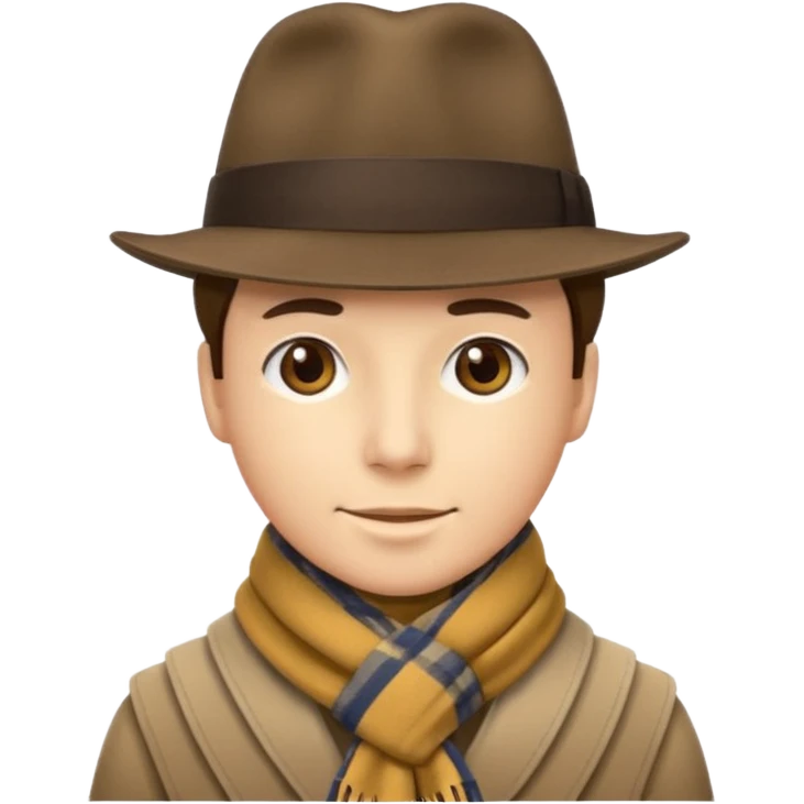 Fedora + scarf emoji