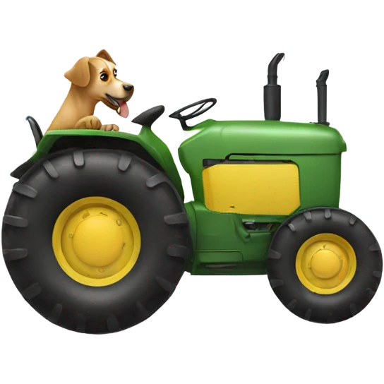 Dog tractor emoji