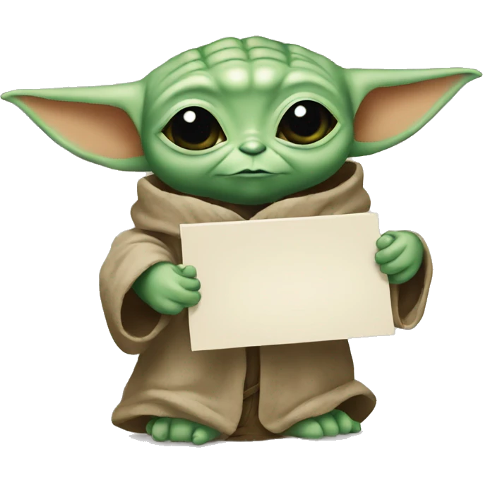  baby yoda holding a blocking sign emoji