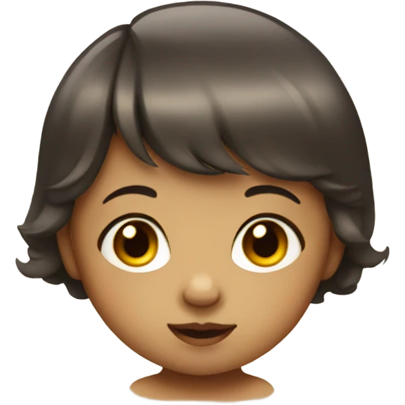 Little baby with bangs  emoji