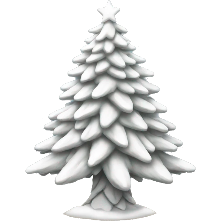 Create a white Christmas tree emoji