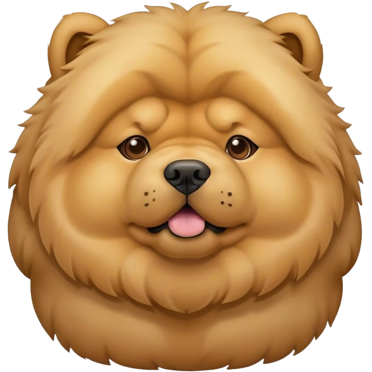 a beige chow chow emoji