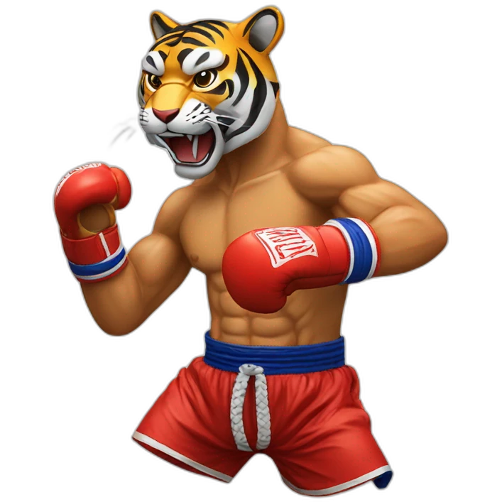 Muay thai Tiger  emoji