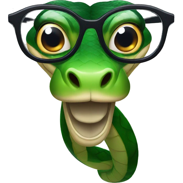 Snake with glasses emoji