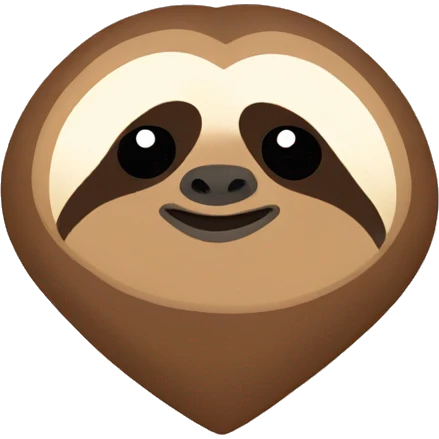Sloth with heart emoji