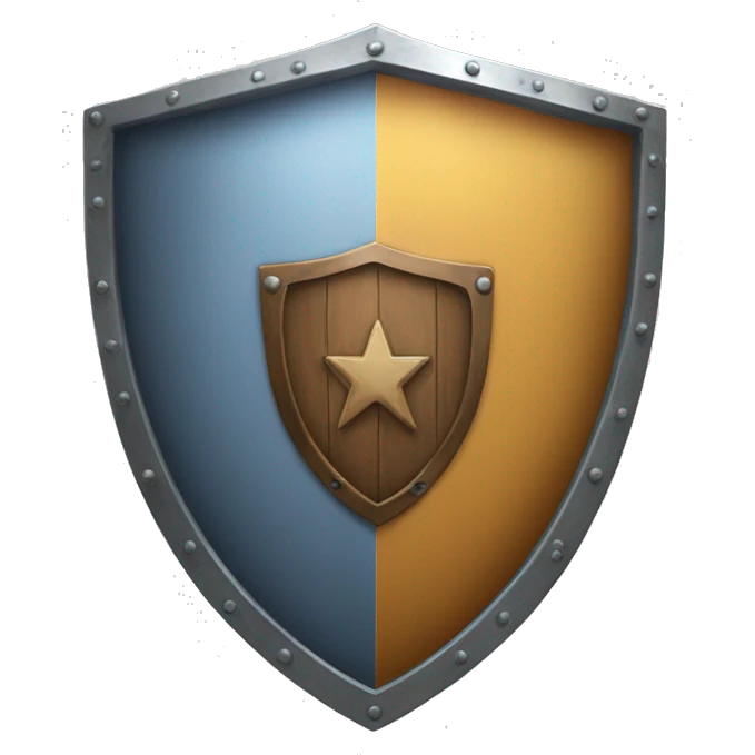 Shield made with an iPhone emoji