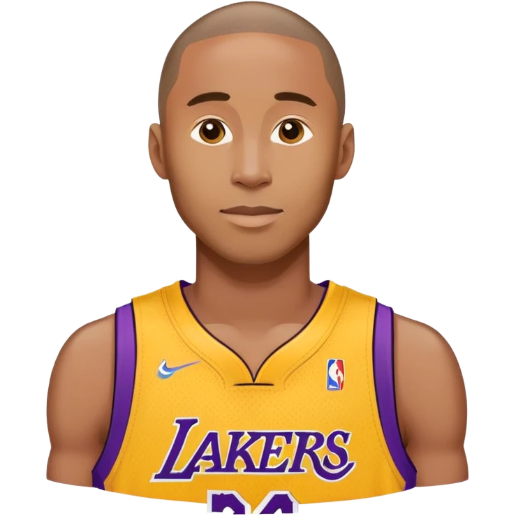 Man with wics wearing Kobe 24 lakers jersey emoji
