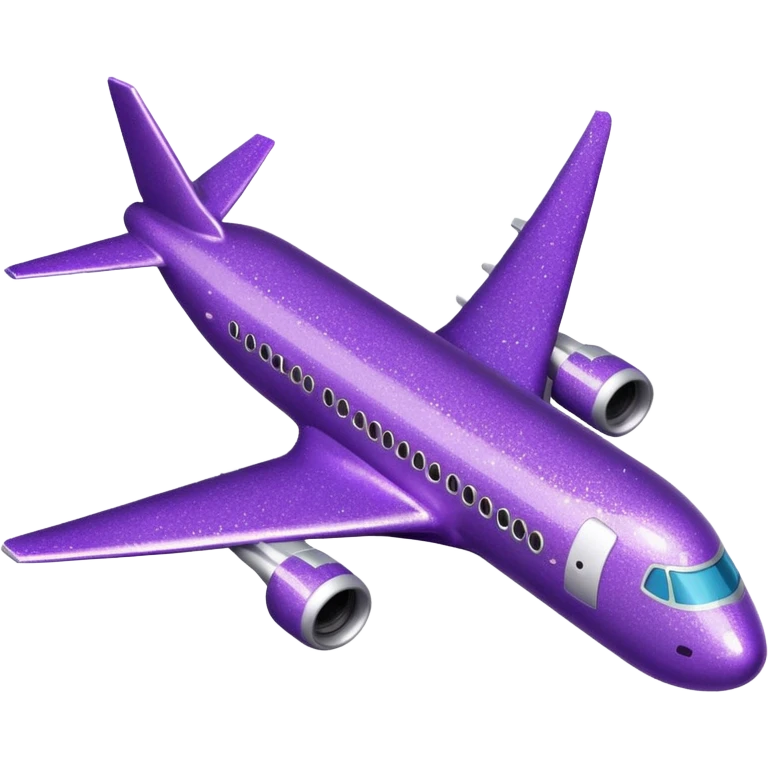 airplane purple glitter emoji
