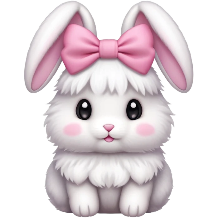 bunny with a pink bow emoji
