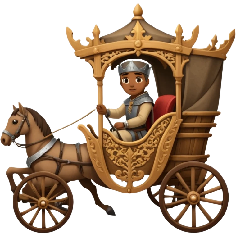 in medieval period  a man in a Carriage emoji