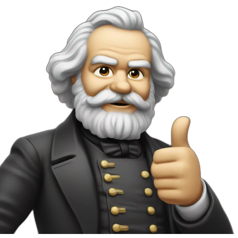 Karl Marx thumbs up emoji