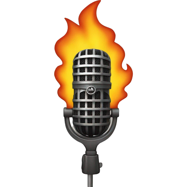 mic on fire emoji