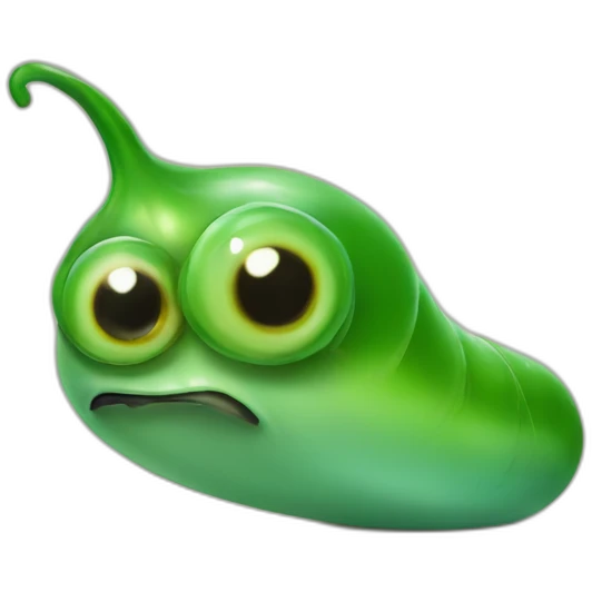 green slug with one eye emoji