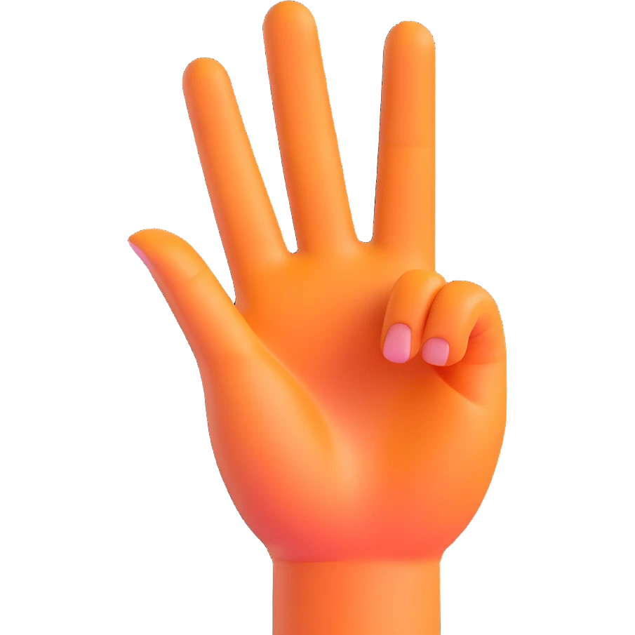 hand making the 'OK' gesture, peach skin tone, 3D emoji style emoji