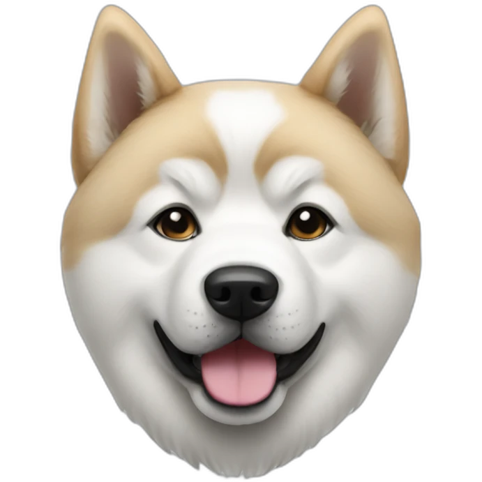 chiot akita blanc emoji