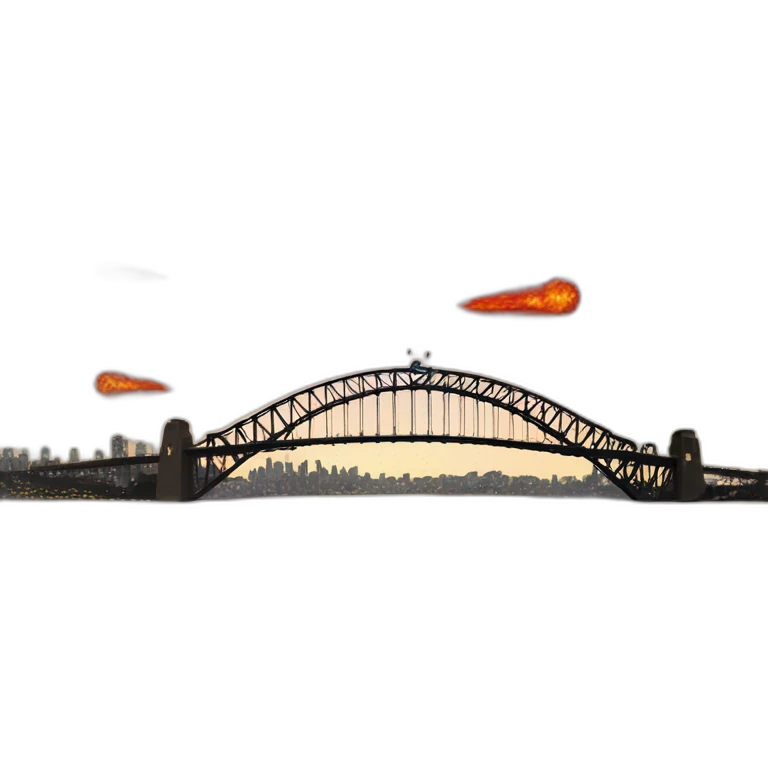 sydney-harbour-bridge under fire emoji