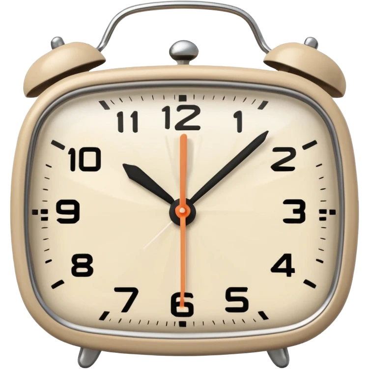 alarm oclock aesthetic and ios.18.1 and to show six in the morning color beige emoji