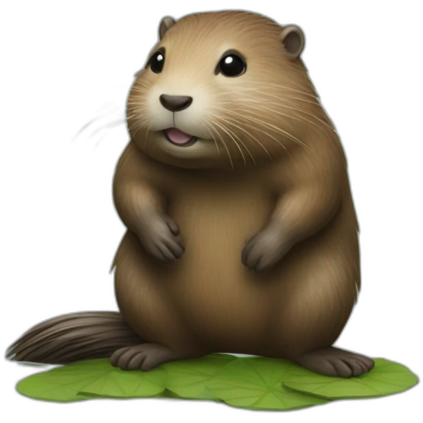 Nutria in love emoji