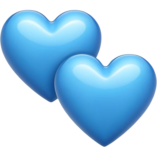 Two blue hearts going diagonally  emoji