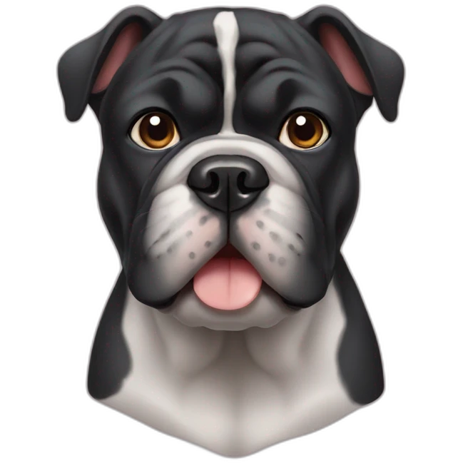 Black Bulldog emoji
