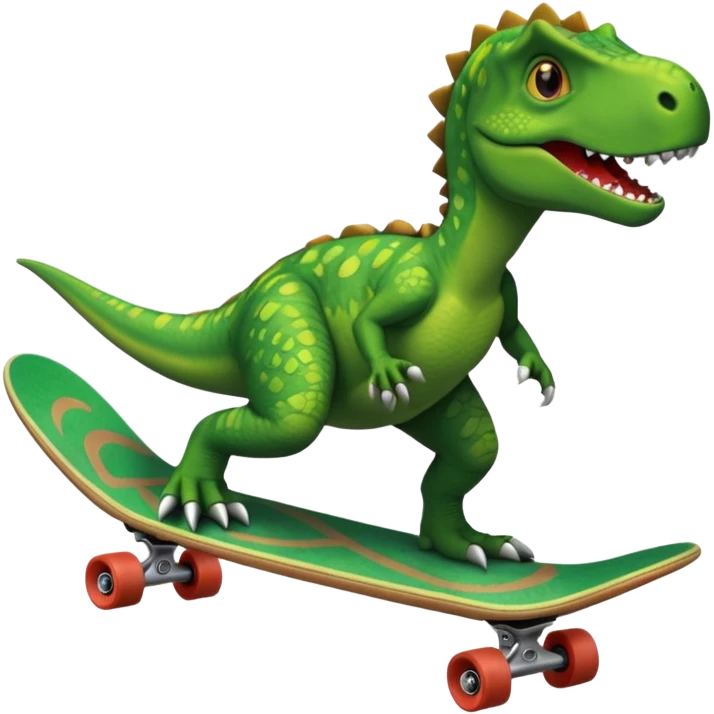 🦖Dinosaur on a skateboard emoji