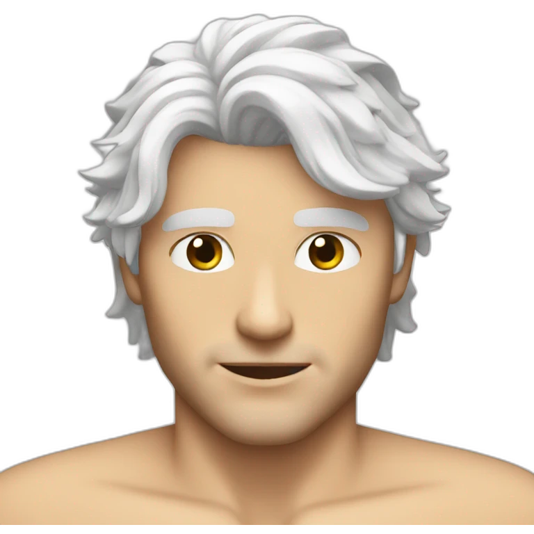 white hair sexy guy emoji