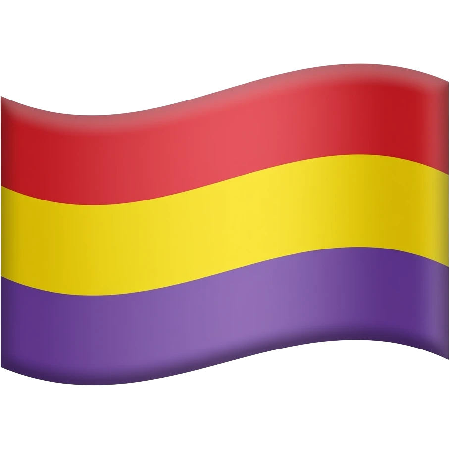 Haz una bandera roja, amarilla y morada( líneas en horizontal) emoji