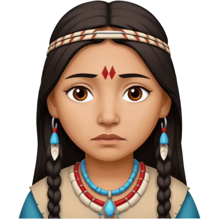 sad  eyes Native american woman emoji