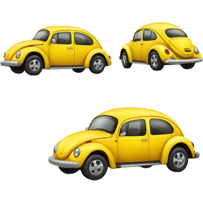 Yellow bug car  emoji