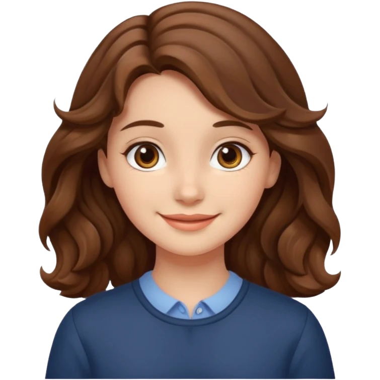 Girl with brown weavy hair emoji