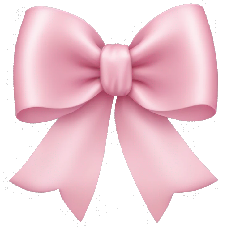 light pink ribbon bow emoji