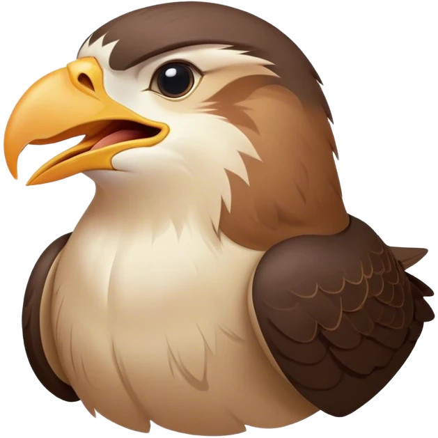 Cinematic Cute Yawning Falcon Portrait Emoji, Head tilted slightly with a dramatic, wide-open yawn, showcasing a streamlined, powerful form with a softly drooping beak and sleepy, half-closed eyes, Simplified yet irresistibly adorable features, highly detailed, glowing with a soft, cozy glow, high shine, relaxed yet expressive, stylized with a dash of whimsical aerial charm, soft glowing outline, capturing the essence of a drowsy yet affectionate falcon that appears ready to stretch out for a nap! emoji