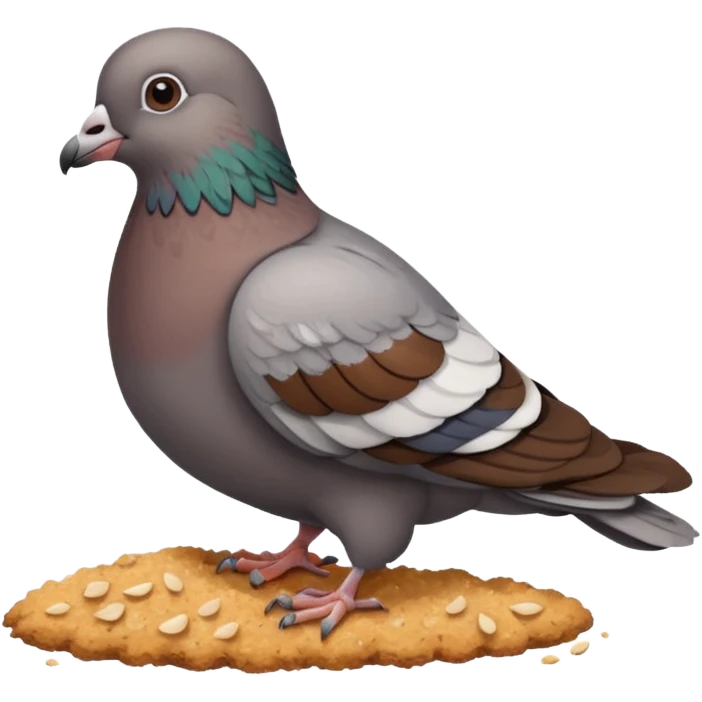 breadcrumbs been eaten by a pigeon emoji