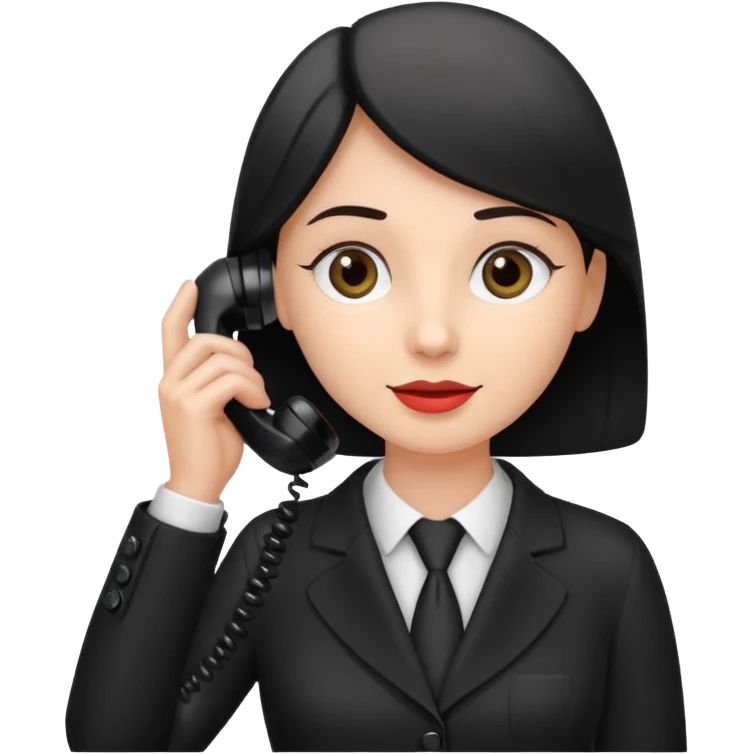 receptionist using Old Typical Phone emoji