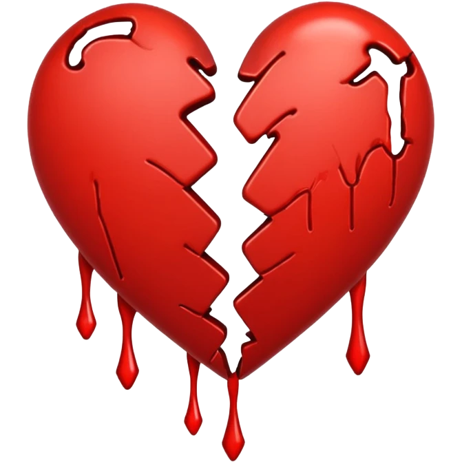 Broken and tied heart emoji