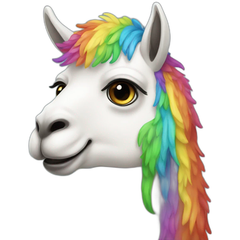 Rainbow llama emoji