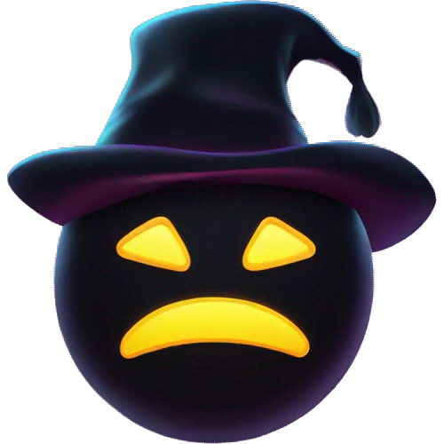 black jack with glowing neon elements emoji