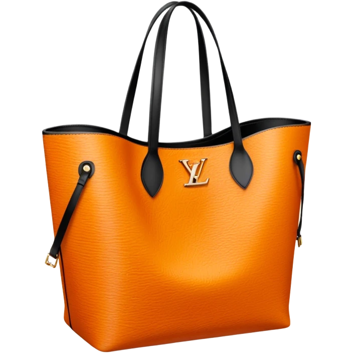 A Louis Vuitton shopping bag orange emoji